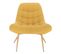 Fauteuil BERGAME Tissu jaune