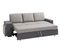 Canapé convertible 3 places + pouf  BANCO Tissu gris clair et gris foncé