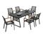Table et 6 chaises jardin MONACO Noir