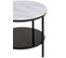 Table basse ronde MODERN LIVING noir/ blanc MARBELA