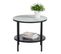 Table basse ronde MODERN LIVING noir/ blanc MARBELA