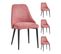 Chaise tissu MARINETTE Corail