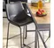 Tabouret de bar H.73 ROMANE noir