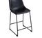 Tabouret de bar H.61 ROMANE noir