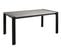 Table  L.120/160 + allonge CAMDEN imitation béton/ noir