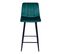 Tabouret de bar H66 cm VELUTTO Velours vert