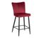 Tabouret de bar H63 cm CLOHE velours figue