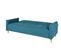 Banquette lit BIMBO tissu Bleu canard