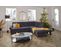 Table basse ovale MODERN LIVING Noir / blanc MARBELA