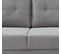Canapé d'angle méridienne droite SUNNY tissu gris clair