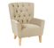 Fauteuil fixe ARTHURO tissu beige