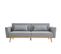 Banquette ILONA tissu gris