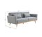 Banquette ILONA tissu gris