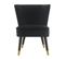 Fauteuil HARRY II tissu velours noir