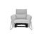 Fauteuil relax électrique CALVINE tissu gris clair