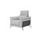 Fauteuil relax électrique CALVINE tissu gris clair