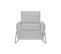 Fauteuil relax électrique CALVINE tissu gris clair