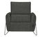 Fauteuil relax électrique CALVINE tissu gris foncé