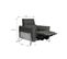 Fauteuil relax électrique CALVINE tissu gris foncé