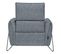 Fauteuil relax électrique CALVINE tissu bleu