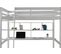 Option bureau pour mezzanine BLOOM Gris