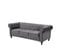 Canapé Chesterfield CHESS 3 places tissu Gris 