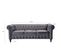 Canapé Chesterfield CHESS 3 places tissu Gris 