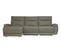 Canapé d'angle relax DOUGLAS angle gauche cuir/tissu taupe