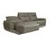 Canapé d'angle relax DOUGLAS angle gauche cuir/tissu taupe