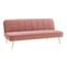 Banquette 3 places convertible LILY en velours rose