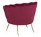 Fauteuil AVA velour prune