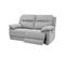 Canapé 2 places 2 relax électrique CURTISS III tissu gris clair