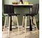 Tabouret de bar Hauteur 63 cm  MEVIK noir