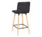 Tabouret de bar Hauteur 63 cm  MEVIK noir