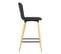 Tabouret de bar Hauteur 63 cm  MEVIK noir