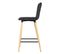 Tabouret de bar Hauteur 63 cm  MEVIK noir