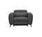 Fauteuil relax électrique MANFIELD cuir gris foncé