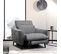 Fauteuil relax électrique VERMONT tissu gris foncé