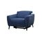 Fauteuil relax électrique VERMONT tissu bleu marine