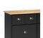 Commode 4+2 tiroirs STANFORD noir et miel