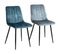 Lot de 2 chaises DIANE en velours bleu