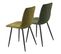 Lot de 2 chaises DIANE en velours kaki