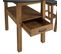 Table + 4 tabourets de bar JANE 2  bois massif/ noir