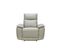 Fauteuil relax électrique électrique DOUGLAS cuir et tissu gris