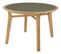 Table ronde LAELIA bois massif/ lichen vert