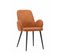 Chaise tissu bouclettes SOHANE terracotta