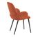 Chaise tissu bouclettes SOHANE terracotta