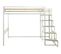 Lit mezzanine 140x190 cm MARLEY imitation blanc  pin