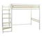 Lit mezzanine 140x190 cm MARLEY imitation blanc  pin