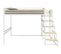 Lit mezzanine 140x190 cm MARLEY imitation blanc  pin